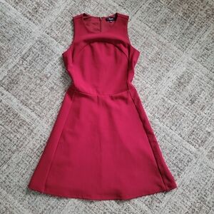 New Madewell Red Sleeveless A-Line Mini Dress Business Casual Party Formal Dress
